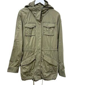 Abercrombie & Fitch Utility Jacket Medium Womens Military Olive Green Field Coat